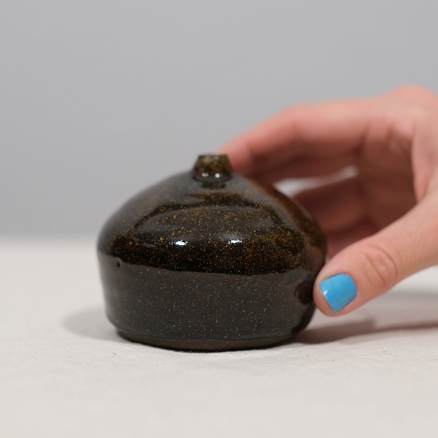 Gold Speckle Bud Vase