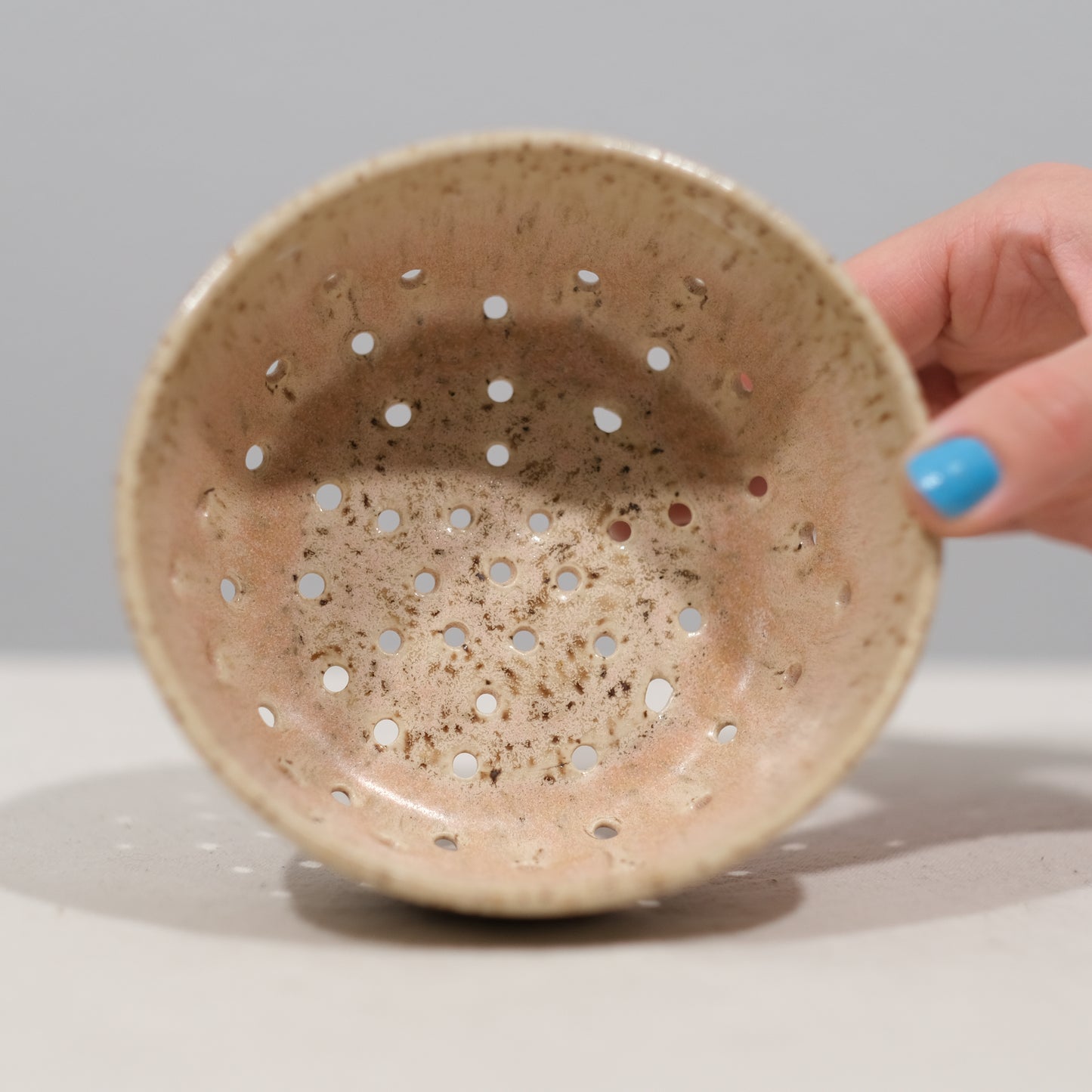 Rose Champagne Speckled Berry Bowl