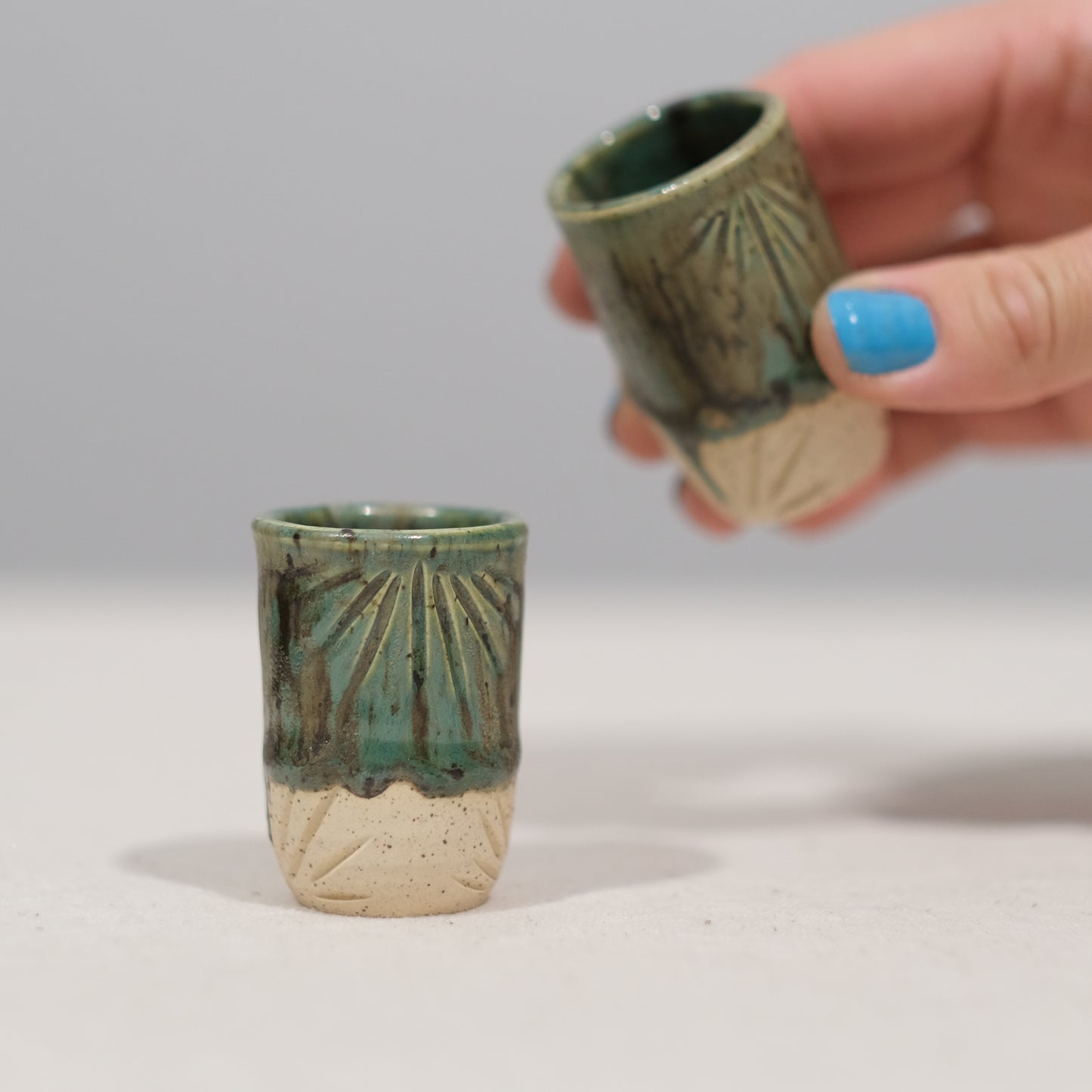 Cactus Shot Glass Pair