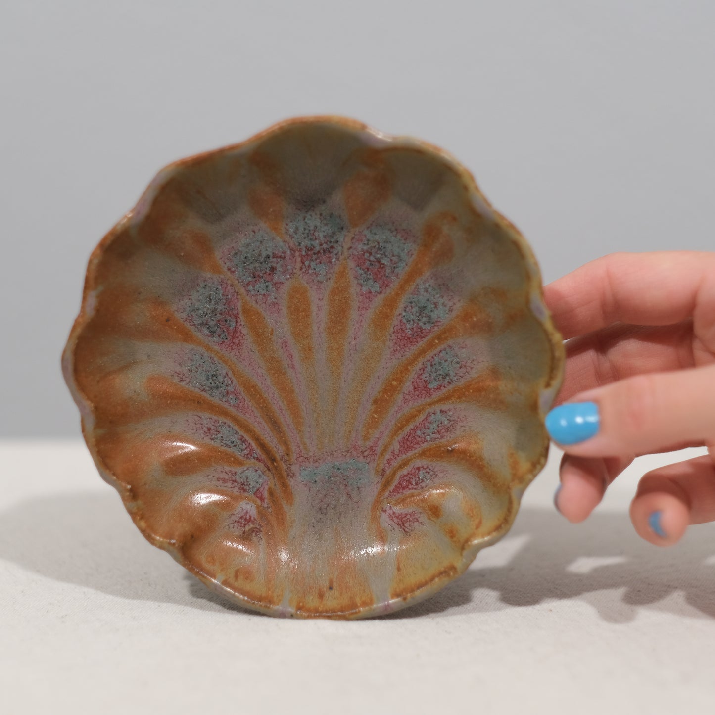 Fire Opal Shell Dish