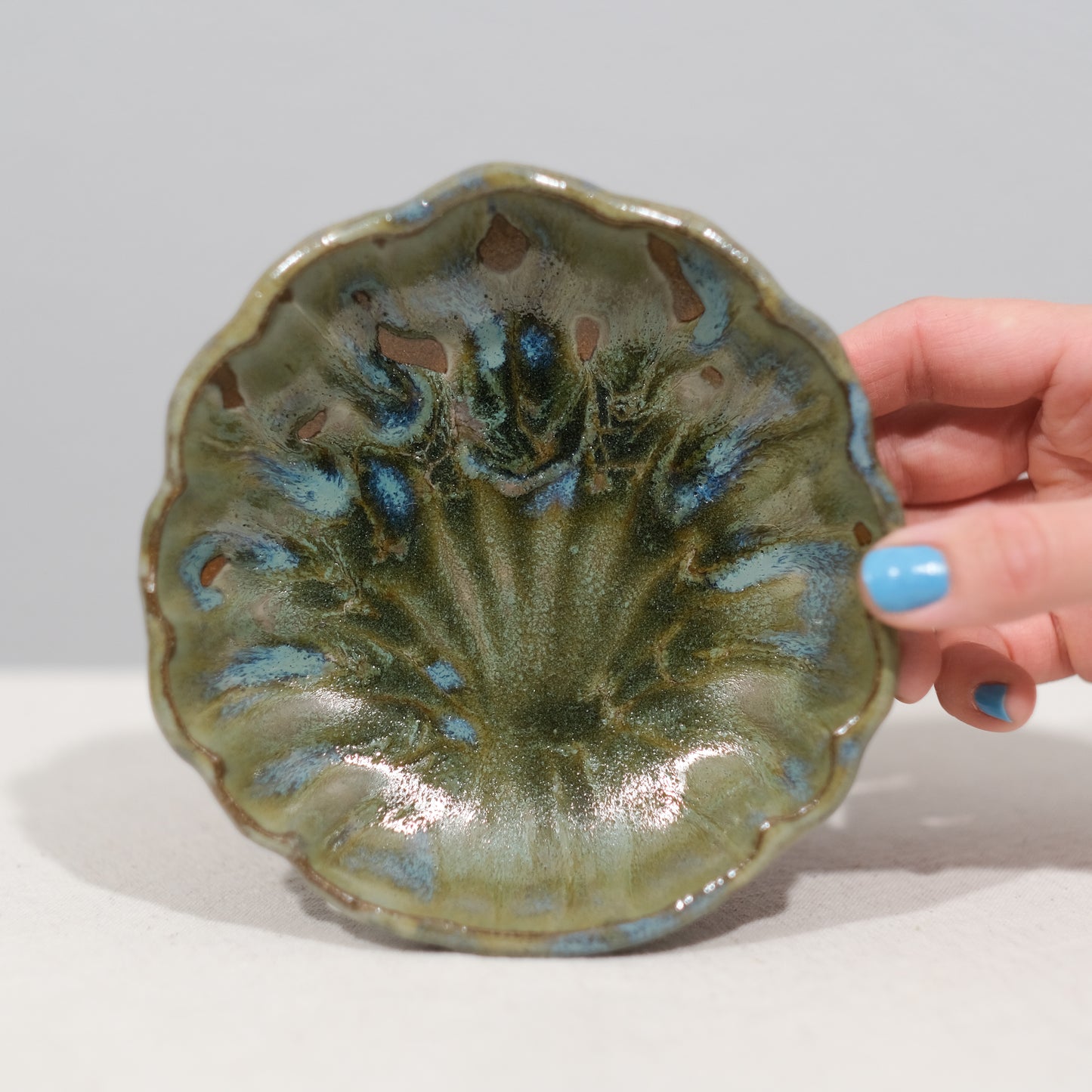 Emerald Green Shell Dish