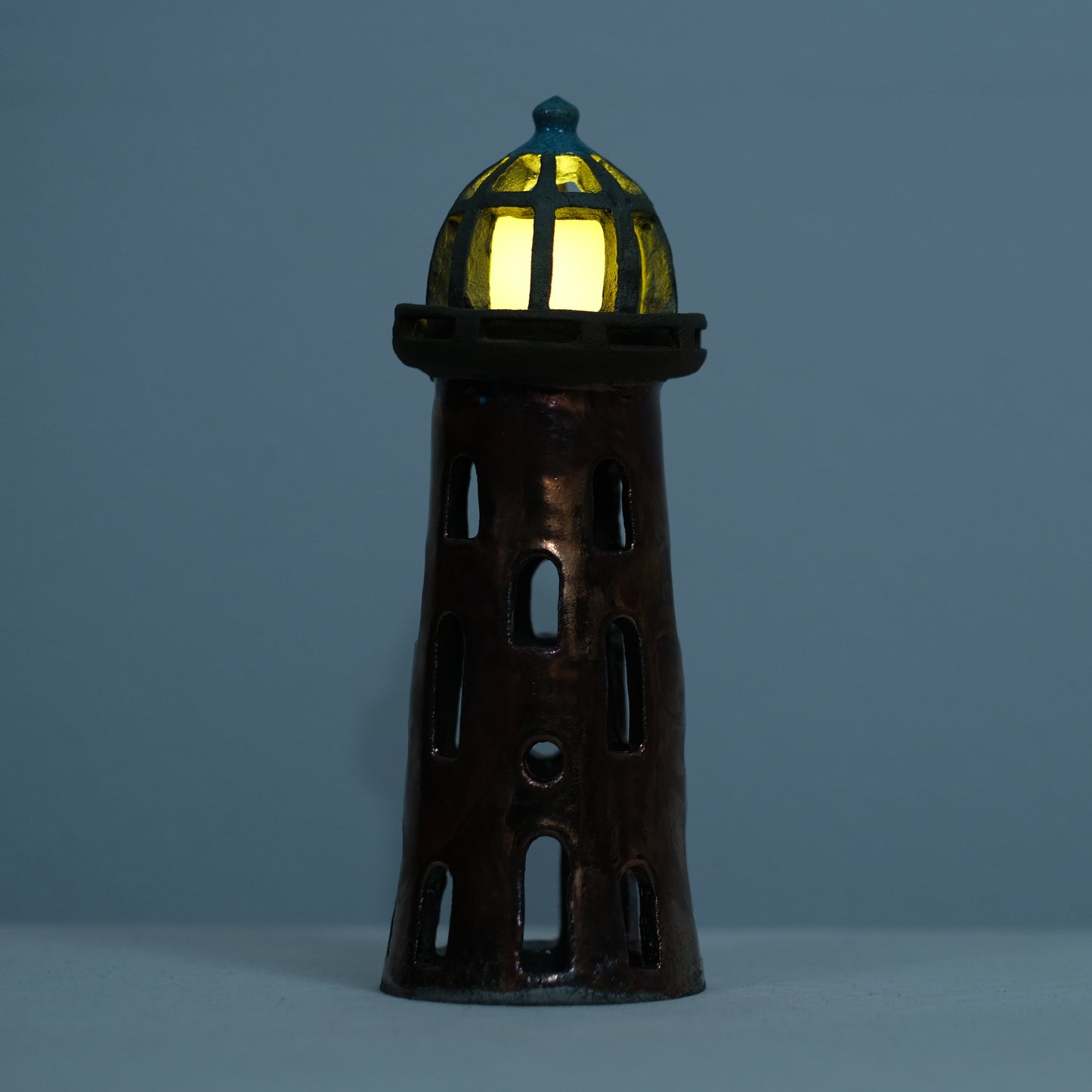 Raku Copper Lighthouse