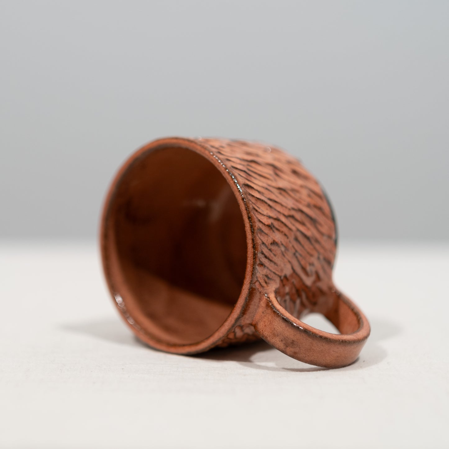 Dark Coral Carved Mug