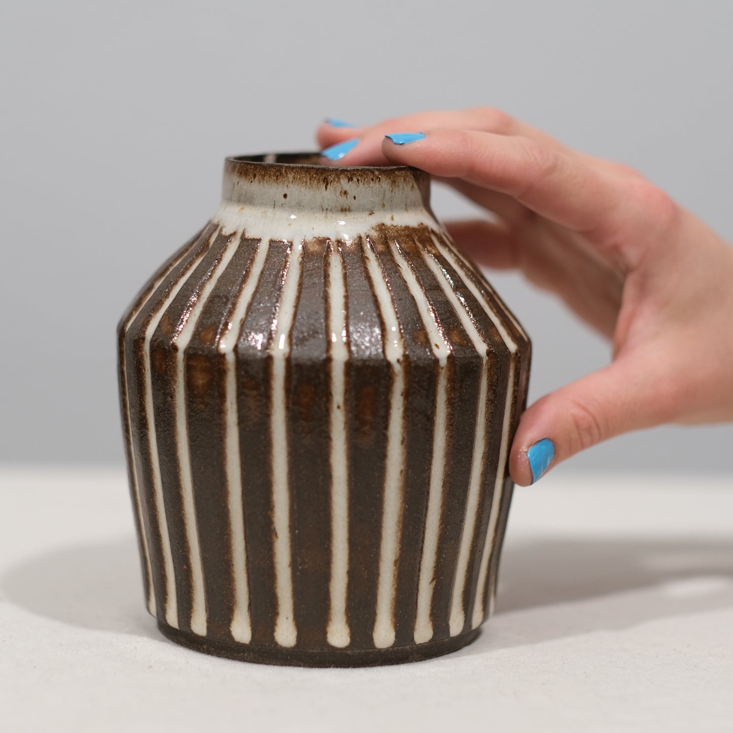 Black and White Posey Vase