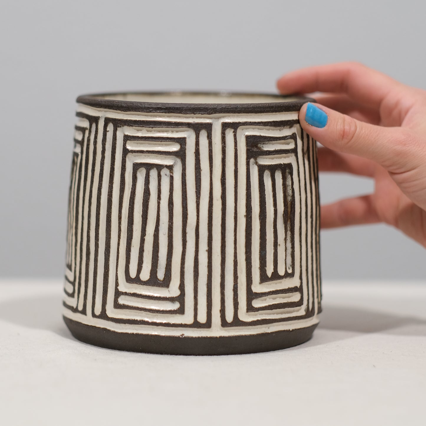 Black and White Planter