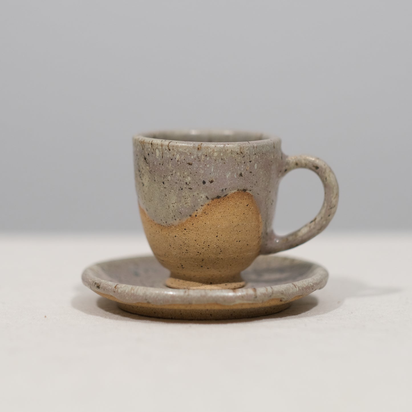 Speckled Lilac Espresso Cup and Saucer