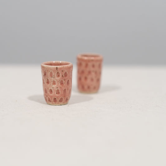 Pink Shot Glass Pair