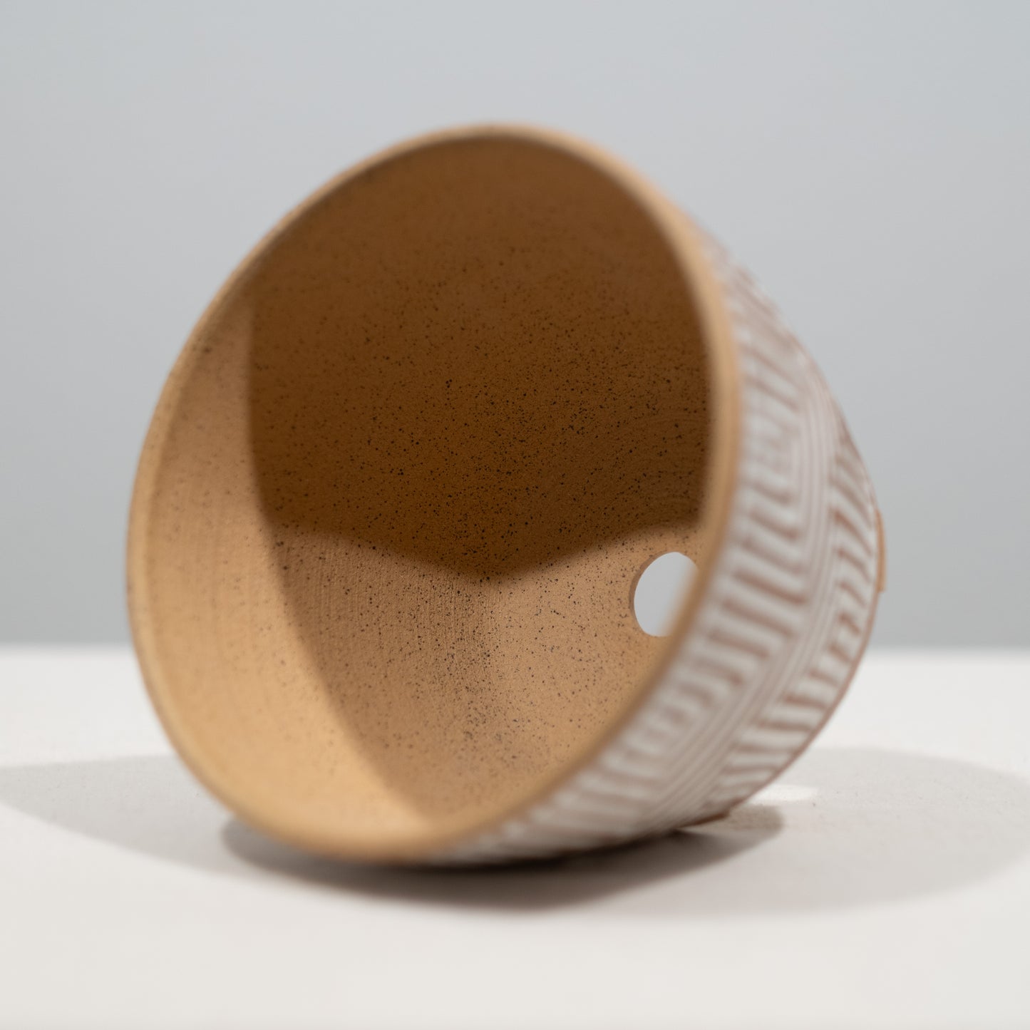 Naked Carved Planter - Large Geometric