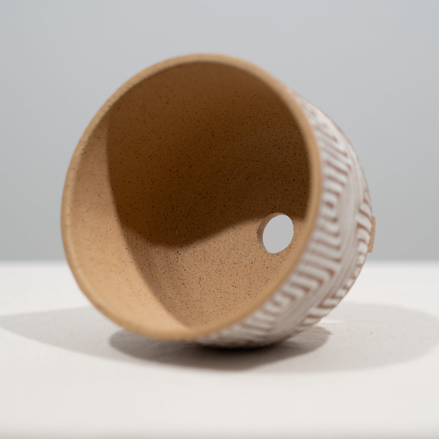 Naked Carved Planter - Large Geometric 2