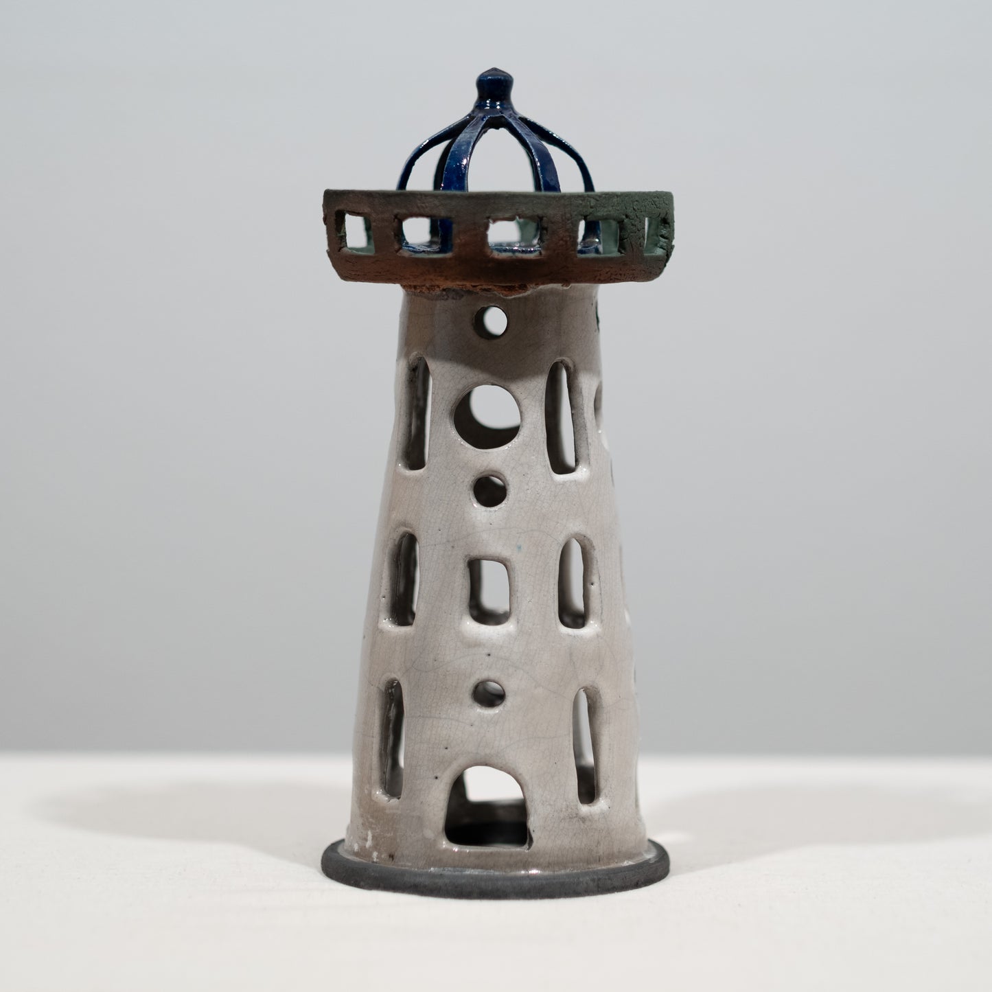 Raku White Lighthouse