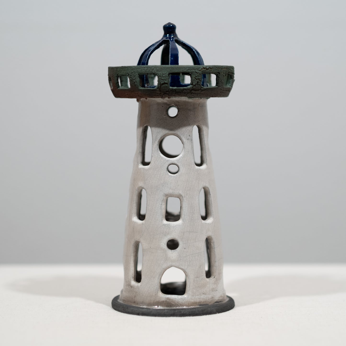 Raku White Lighthouse