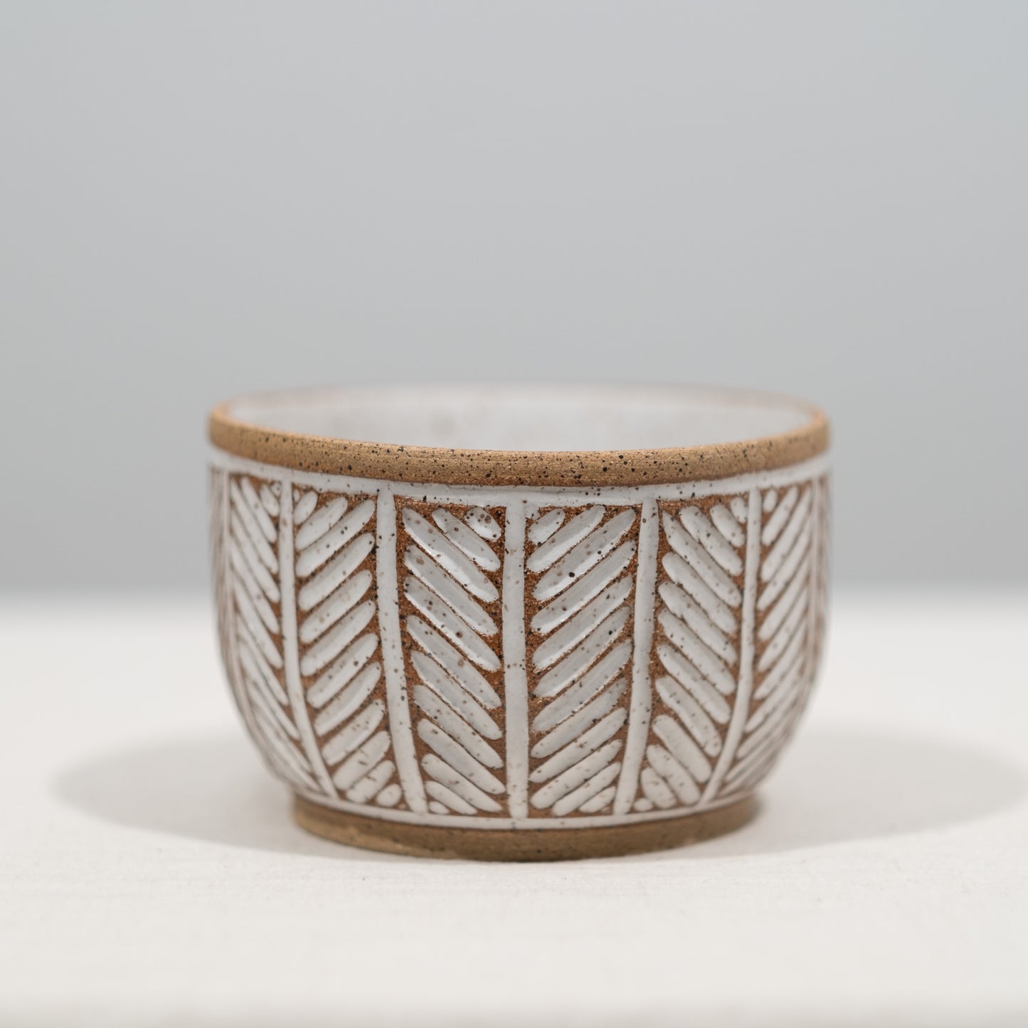 Naked Carved Herringbone Bowl