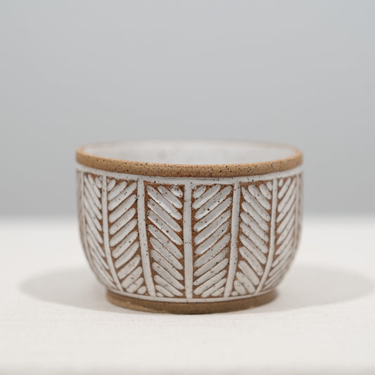 Naked Carved Herringbone Bowl