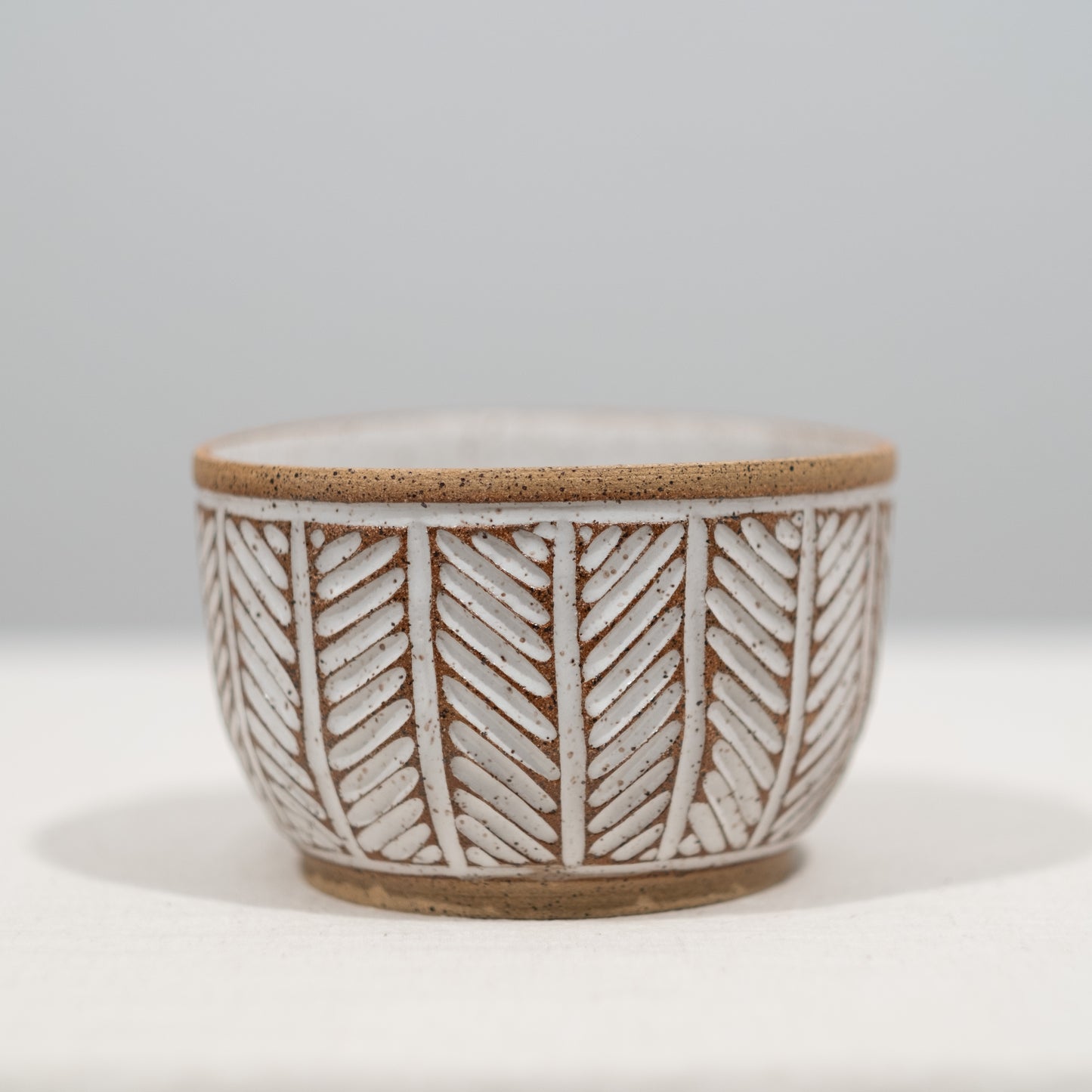 Naked Carved Herringbone Bowl