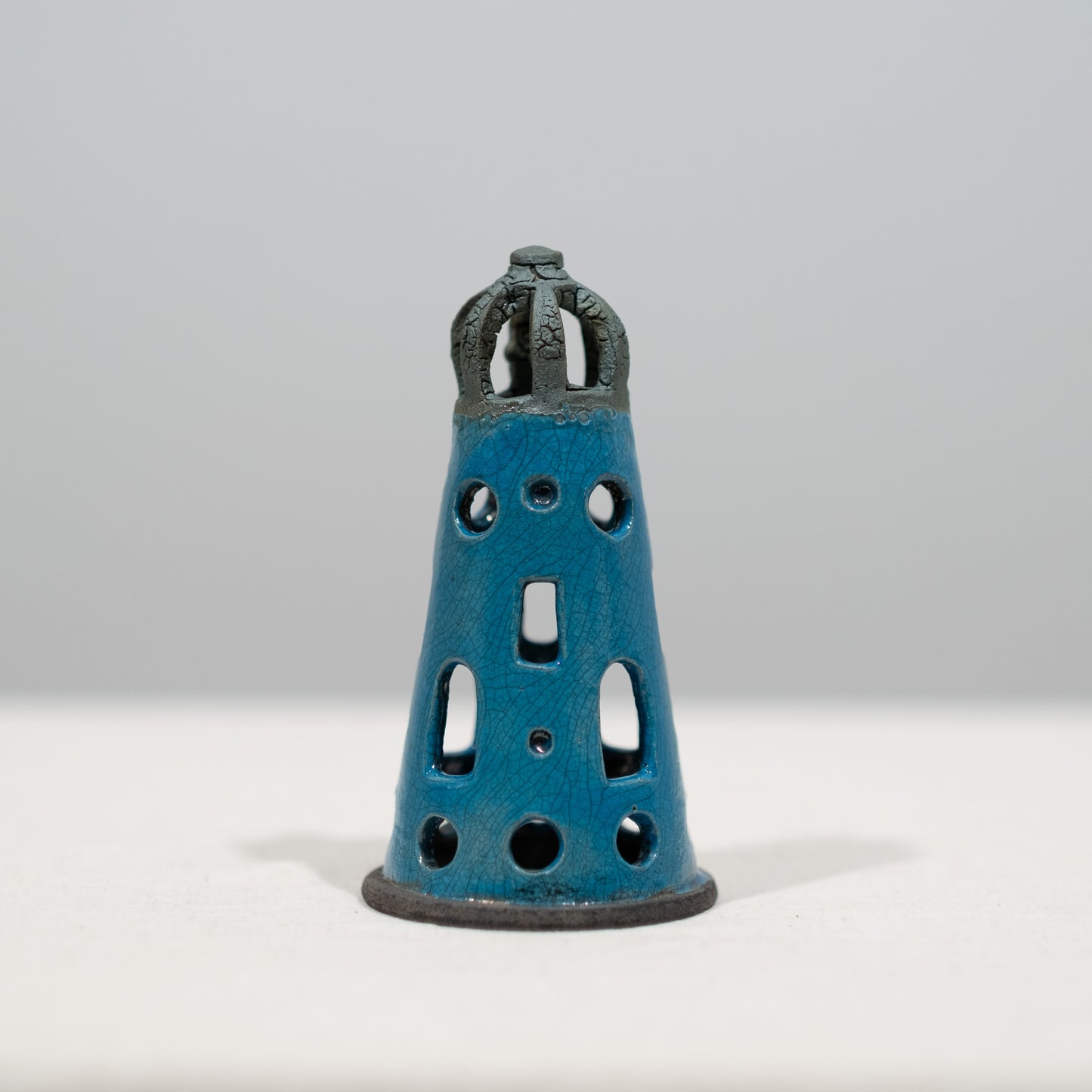 Raku Turquoise Lighthouse