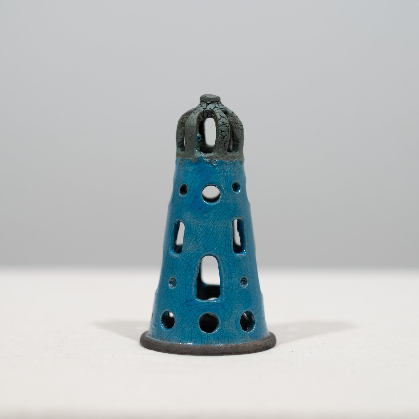 Raku Turquoise Lighthouse
