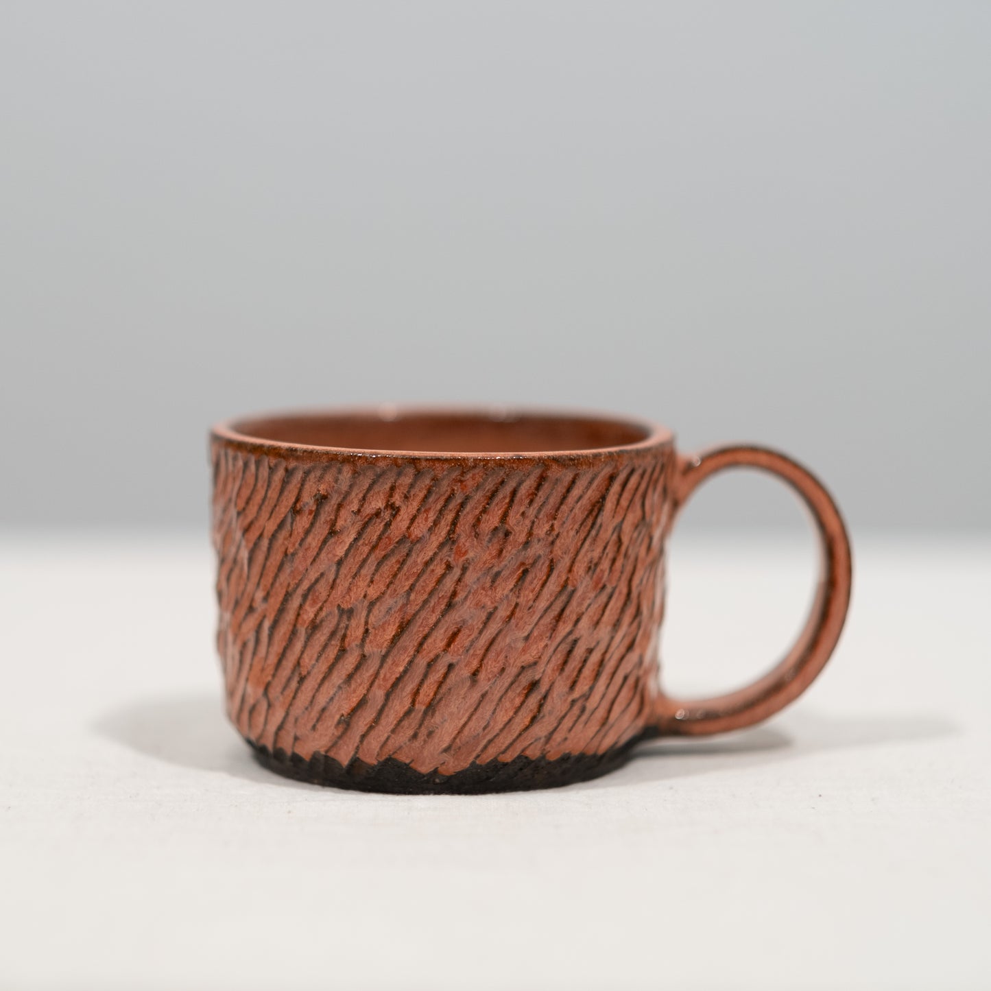 Dark Coral Carved Mug