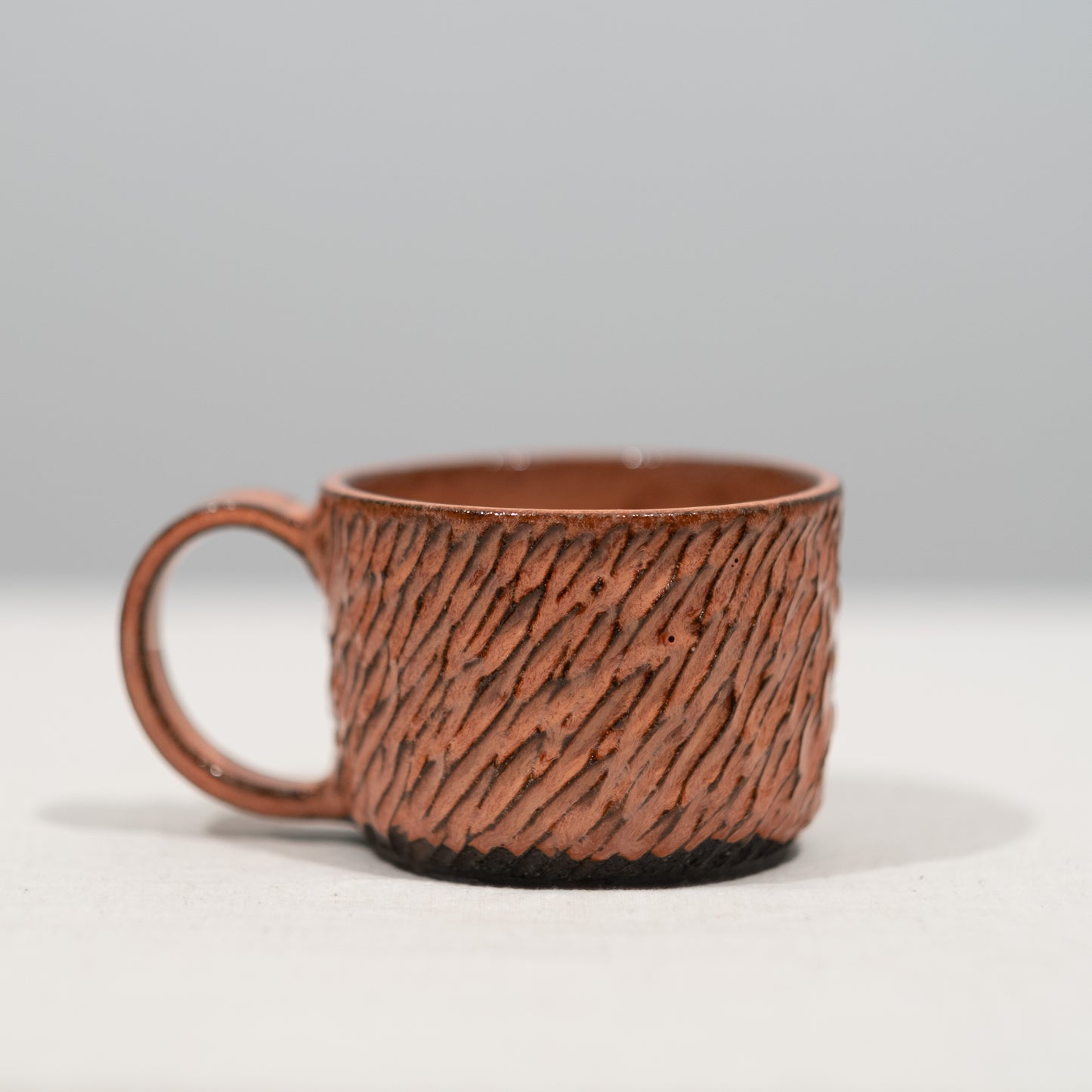 Dark Coral Carved Mug