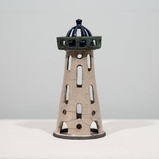 Raku Crackle Lighthouse
