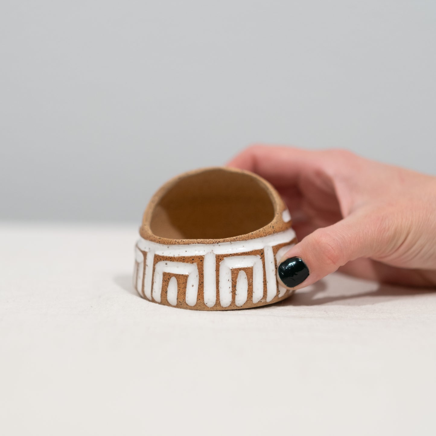 Naked Carved Salt Pot